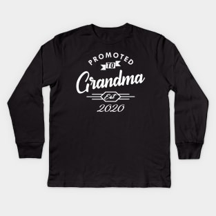 New Grandma - Promoted to grandma est. 2020 Kids Long Sleeve T-Shirt